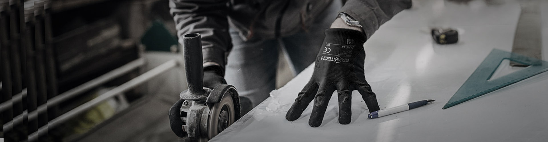 Black On Black Polyurethane Coating Gloves 